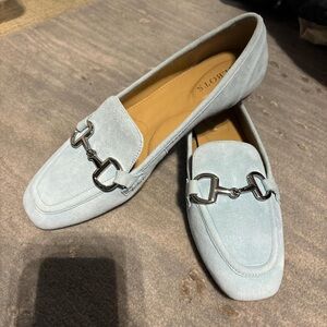 Talbots Light Blue Suede Loafers
